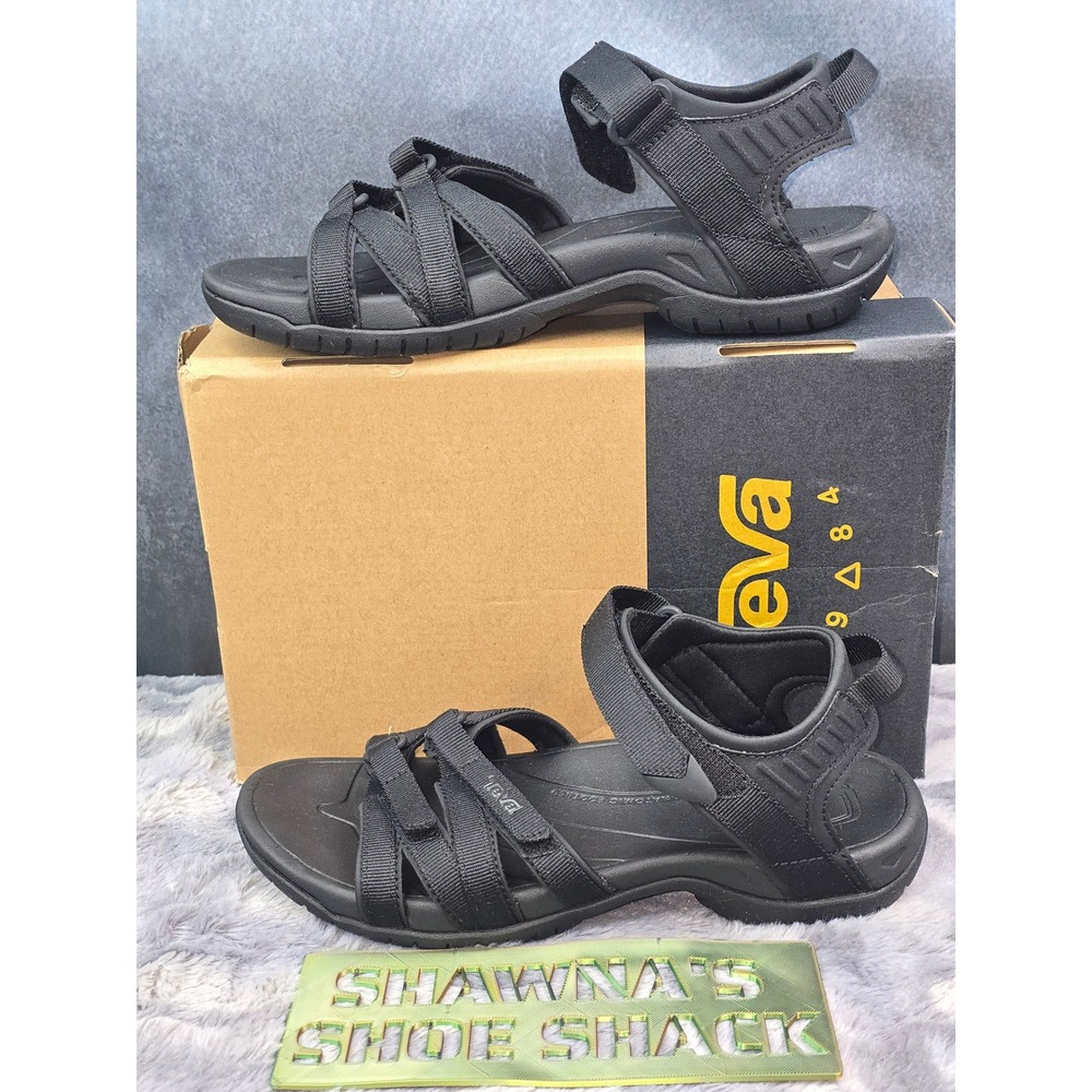NWB Teva Tirra Sandals Black Strappy Outdoor Sport Hiking Women Size 8 4266